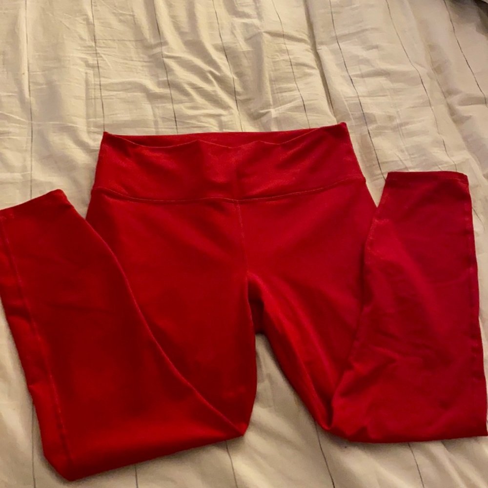 Fablectics Red Powerhold leggings